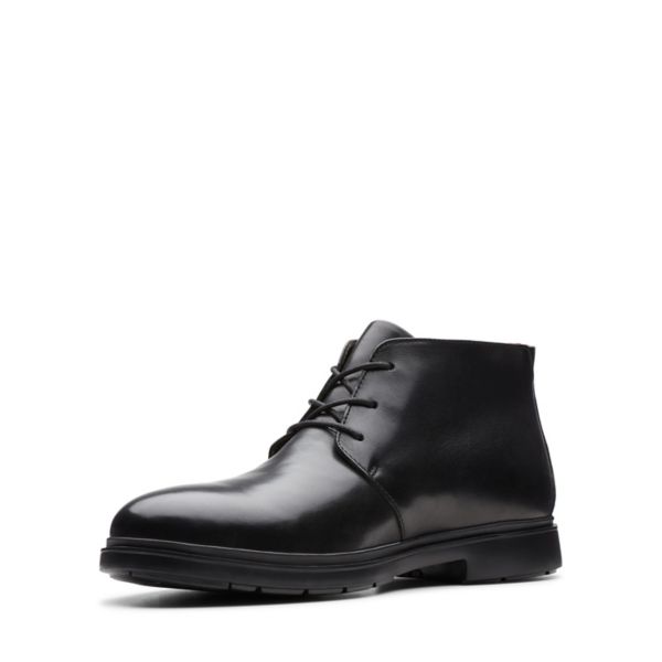 Clarks Mens Un Tailor Mid Wide Fit Boots Black | UK-6721809